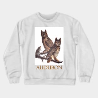 Great Horned Owl by John James Audubon Crewneck Sweatshirt